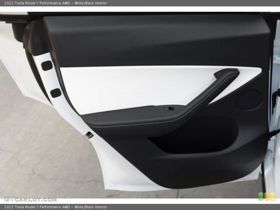 White/Black Interior Door Panel for the 2022 Tesla Model Y Performance AWD #145116984