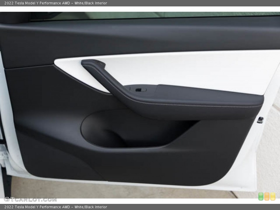 White/Black Interior Door Panel for the 2022 Tesla Model Y Performance AWD #145117014