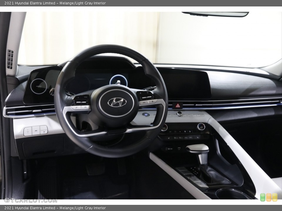 Melange/Light Gray Interior Dashboard for the 2021 Hyundai Elantra Limited #145120818