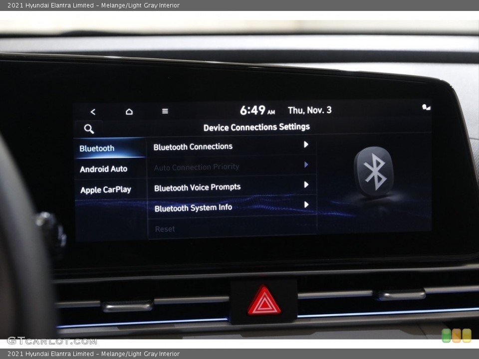 Melange/Light Gray Interior Controls for the 2021 Hyundai Elantra Limited #145120938