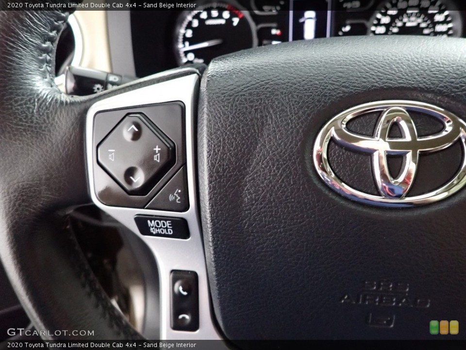 Sand Beige Interior Steering Wheel for the 2020 Toyota Tundra Limited Double Cab 4x4 #145122384