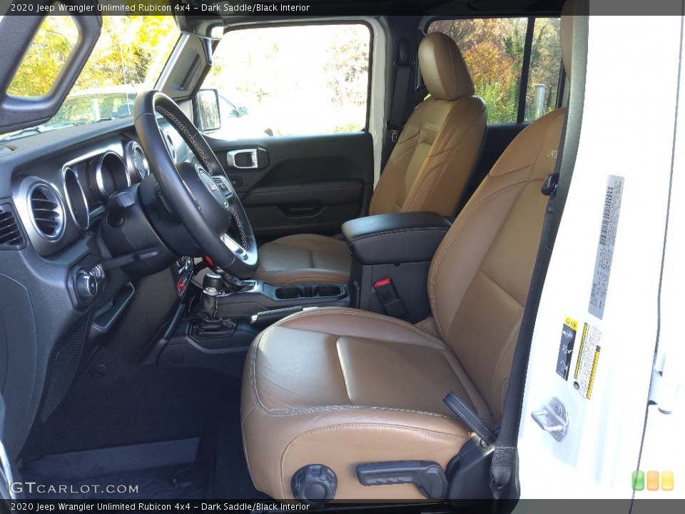 Dark Saddle/Black Interior Front Seat for the 2020 Jeep Wrangler Unlimited Rubicon 4x4 #145124667