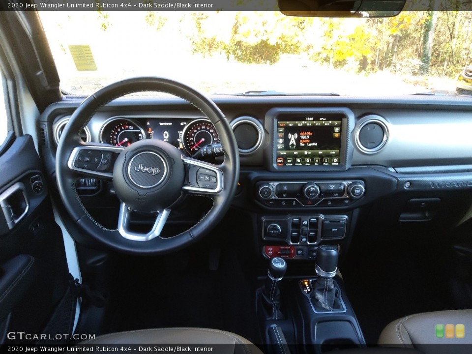 Dark Saddle/Black Interior Dashboard for the 2020 Jeep Wrangler Unlimited Rubicon 4x4 #145124856