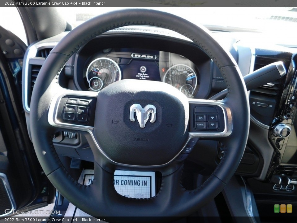 Black Interior Steering Wheel for the 2022 Ram 3500 Laramie Crew Cab 4x4 #145125702