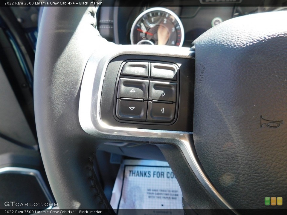 Black Interior Steering Wheel for the 2022 Ram 3500 Laramie Crew Cab 4x4 #145125738