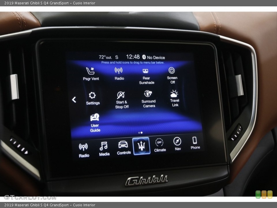 Cuoio Interior Controls for the 2019 Maserati Ghibli S Q4 GrandSport #145125840