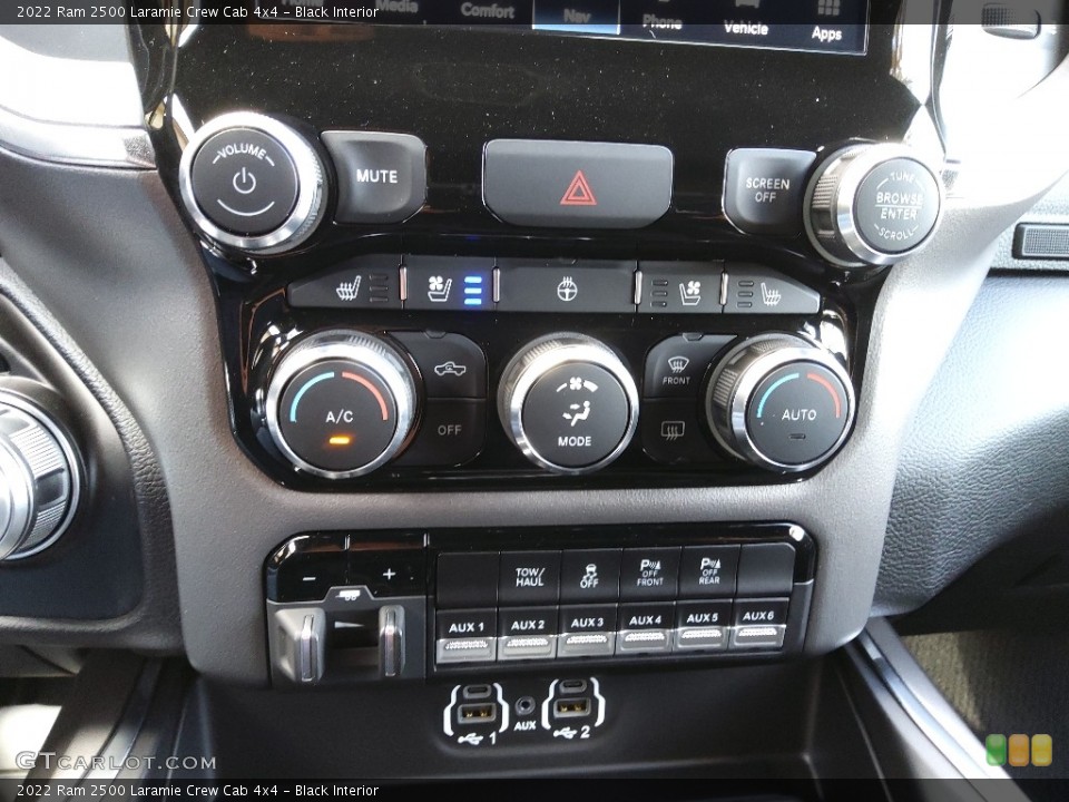 Black Interior Controls for the 2022 Ram 2500 Laramie Crew Cab 4x4 #145126374