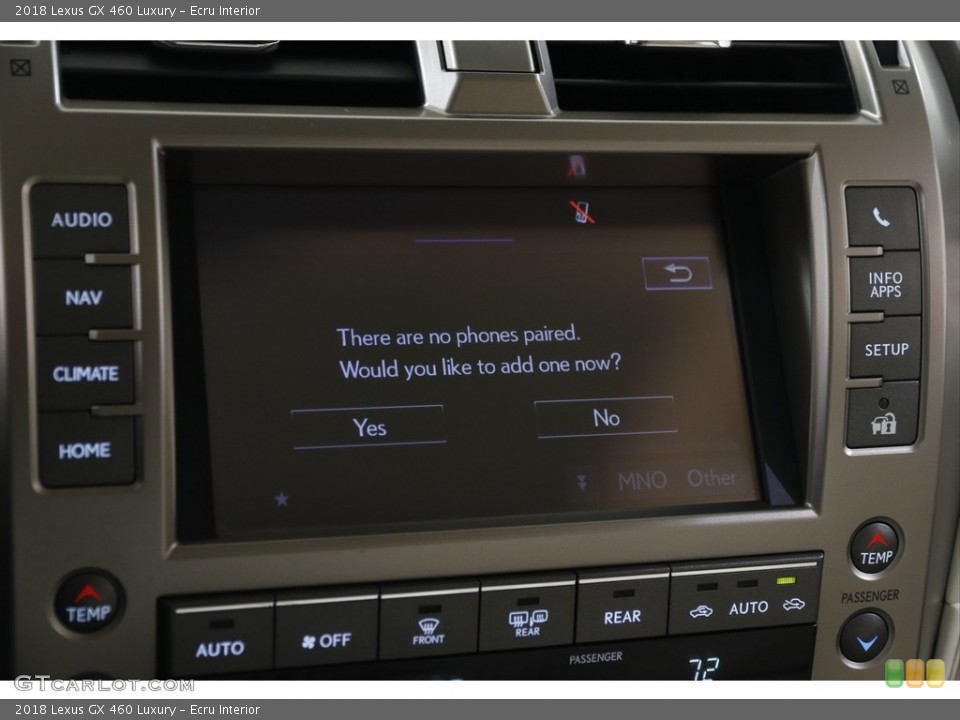Ecru Interior Controls for the 2018 Lexus GX 460 Luxury #145126644
