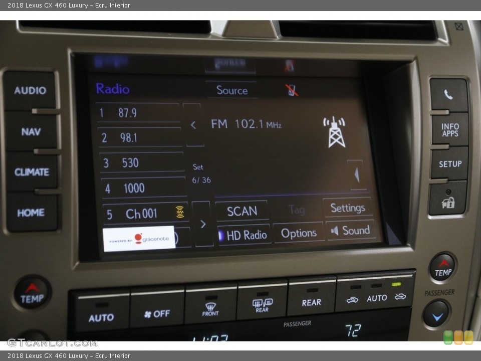 Ecru Interior Audio System for the 2018 Lexus GX 460 Luxury #145126656