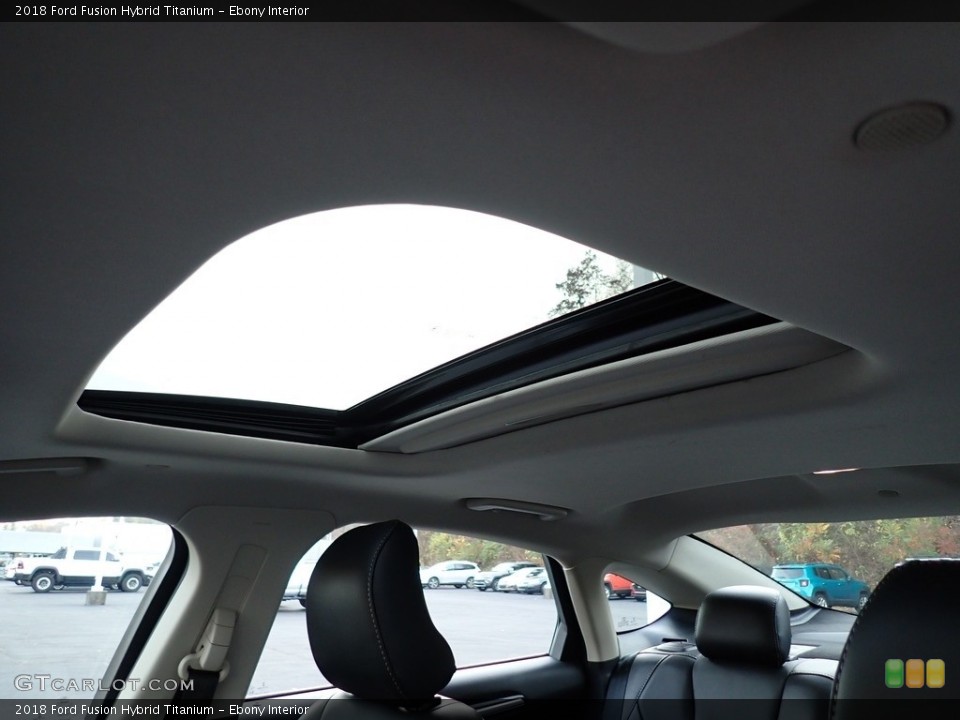 Ebony Interior Sunroof for the 2018 Ford Fusion Hybrid Titanium #145127853