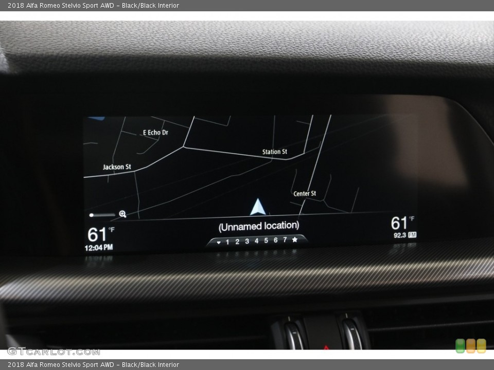 Black/Black Interior Navigation for the 2018 Alfa Romeo Stelvio Sport AWD #145130493