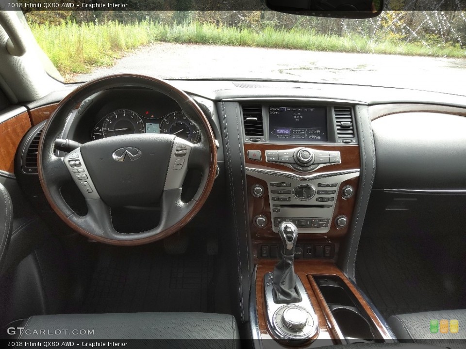Graphite Interior Dashboard for the 2018 Infiniti QX80 AWD #145131136
