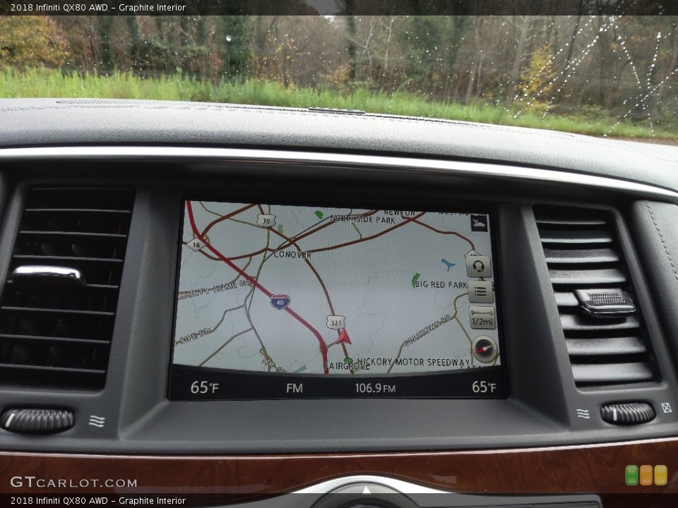 Graphite Interior Navigation for the 2018 Infiniti QX80 AWD #145131424