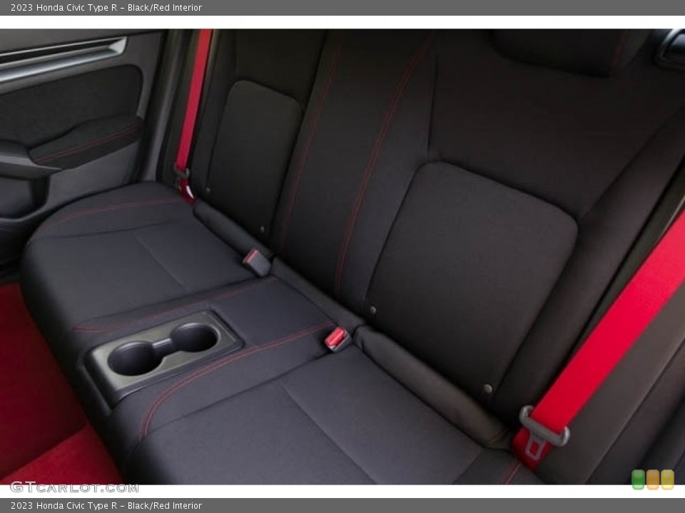 Black/Red Interior Rear Seat for the 2023 Honda Civic Type R #145131772