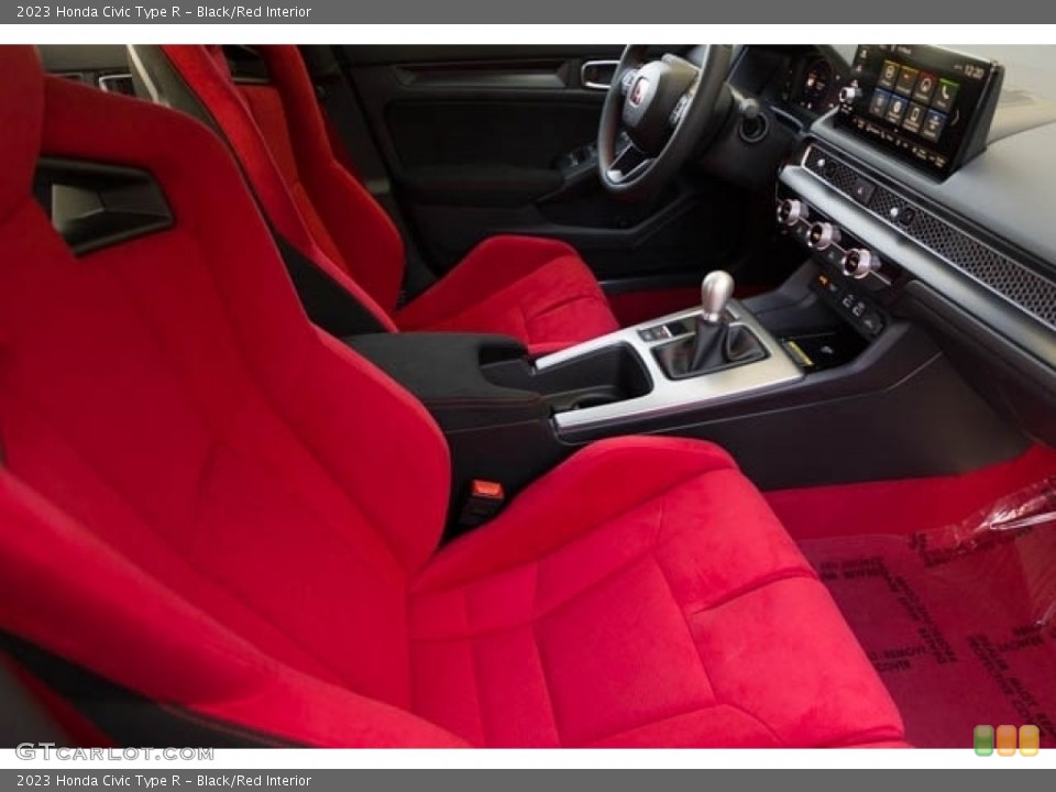 Black/Red Interior Front Seat for the 2023 Honda Civic Type R #145131850