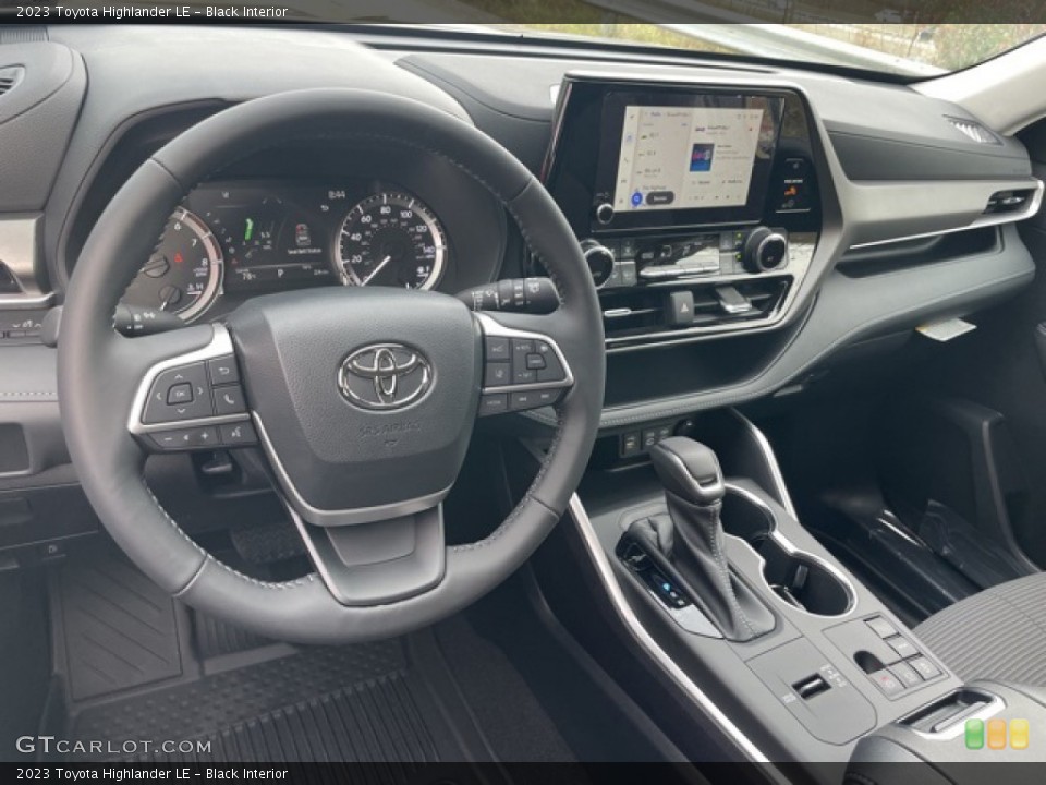Black Interior Dashboard for the 2023 Toyota Highlander LE #145133171