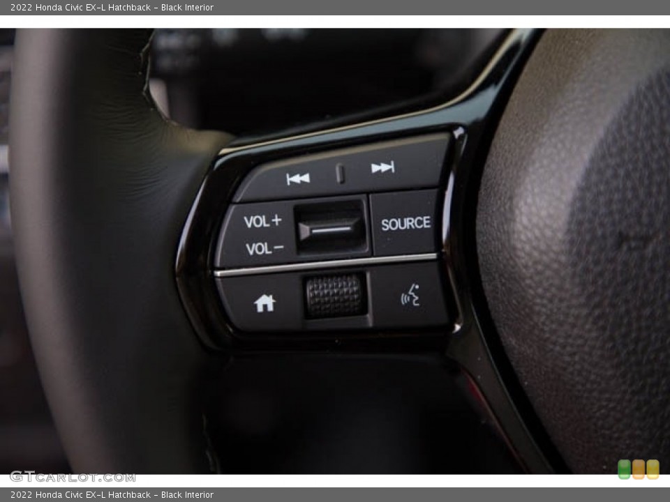 Black Interior Steering Wheel for the 2022 Honda Civic EX-L Hatchback #145133411