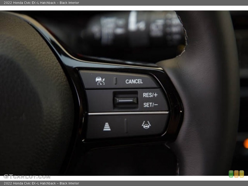 Black Interior Steering Wheel for the 2022 Honda Civic EX-L Hatchback #145133432
