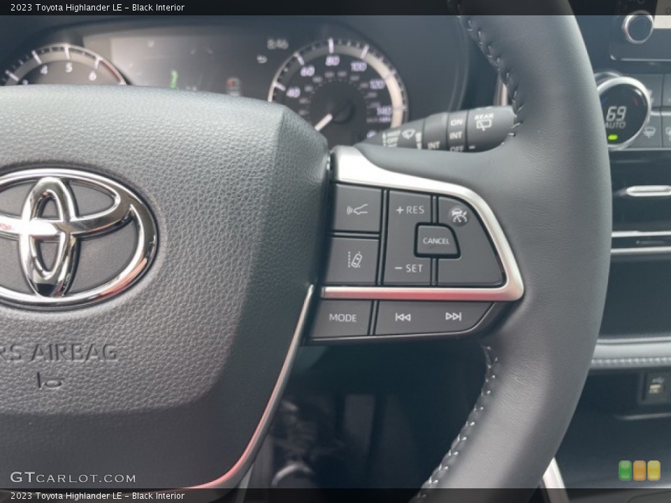 Black Interior Steering Wheel for the 2023 Toyota Highlander LE #145133474