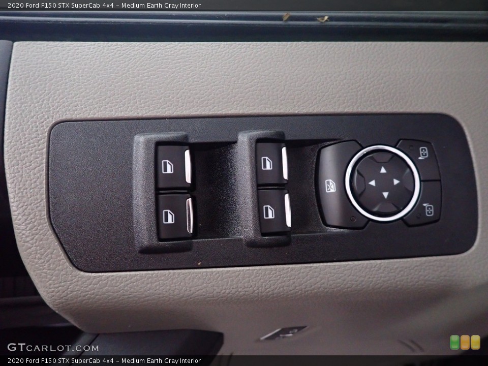 Medium Earth Gray Interior Controls for the 2020 Ford F150 STX SuperCab 4x4 #145138056
