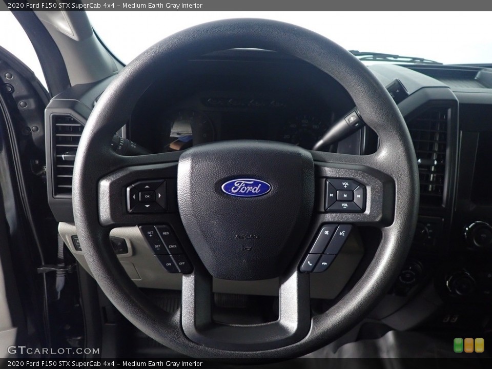 Medium Earth Gray Interior Steering Wheel for the 2020 Ford F150 STX SuperCab 4x4 #145138185