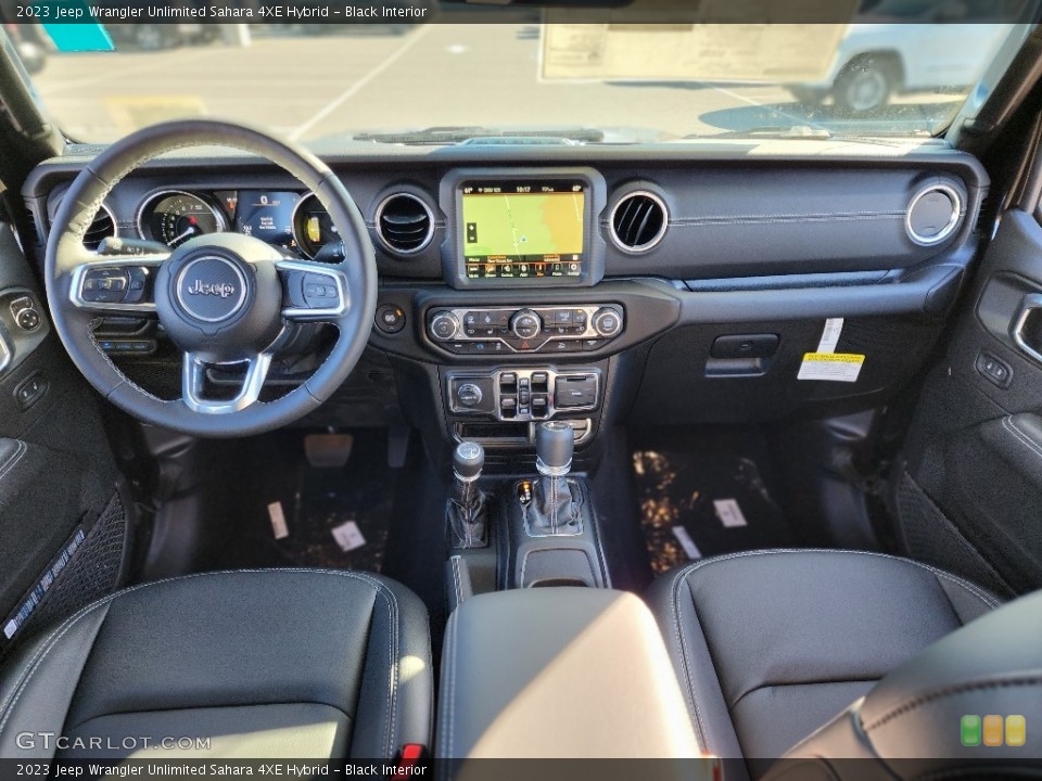 Black Interior Photo for the 2023 Jeep Wrangler Unlimited Sahara 4XE Hybrid #145138203