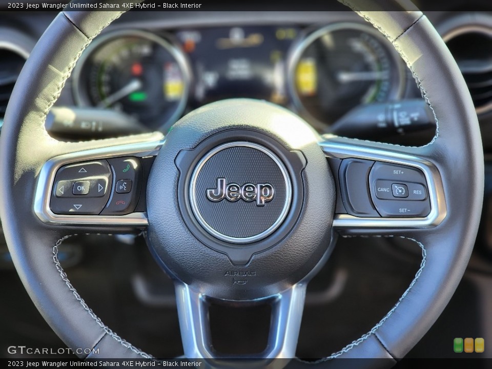 Black Interior Steering Wheel for the 2023 Jeep Wrangler Unlimited Sahara 4XE Hybrid #145138230