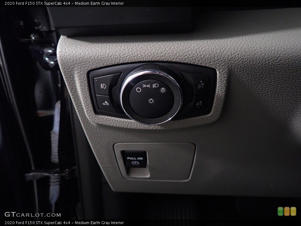 Medium Earth Gray Interior Controls for the 2020 Ford F150 STX SuperCab 4x4 #145138284