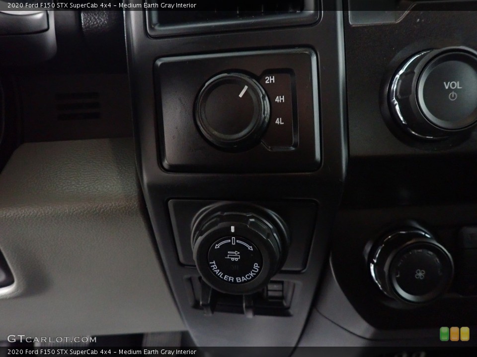 Medium Earth Gray Interior Controls for the 2020 Ford F150 STX SuperCab 4x4 #145138299