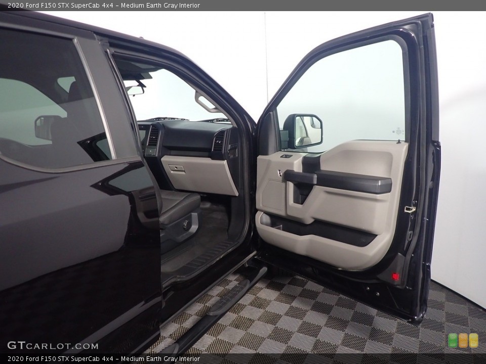 Medium Earth Gray Interior Door Panel for the 2020 Ford F150 STX SuperCab 4x4 #145138455