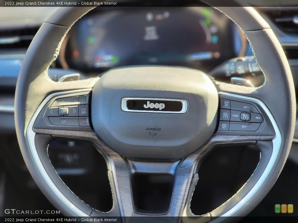 Global Black Interior Steering Wheel for the 2022 Jeep Grand Cherokee 4XE Hybrid #145139055