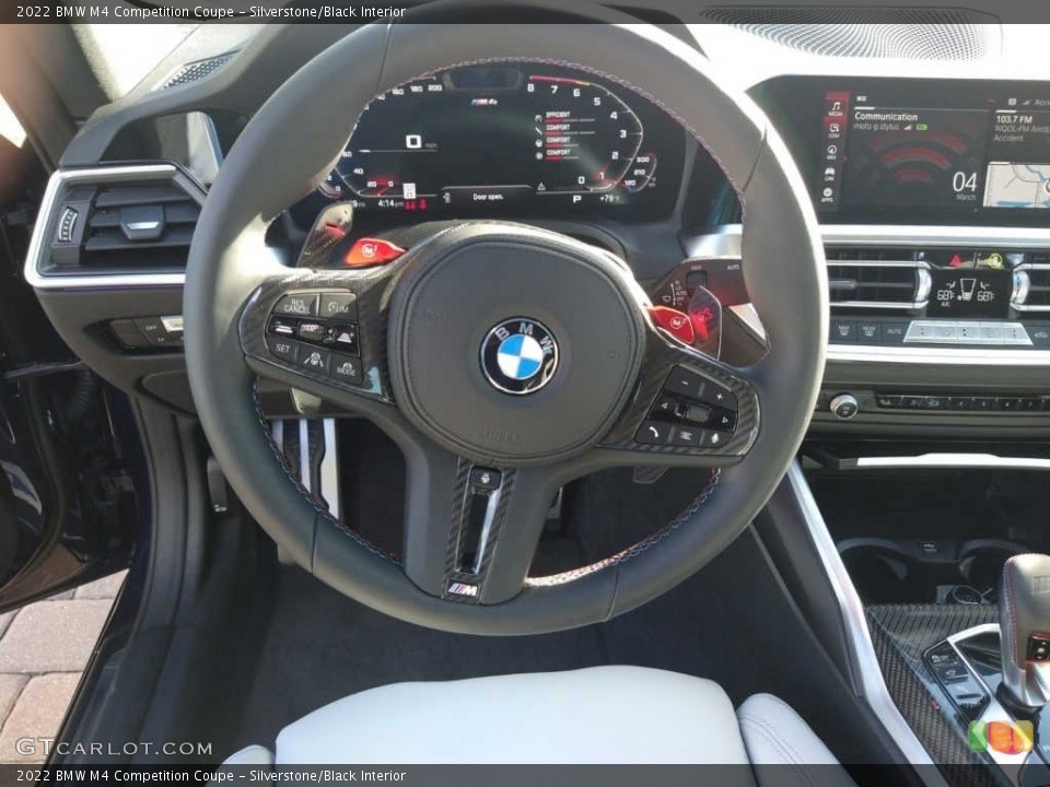 Silverstone/Black Interior Steering Wheel for the 2022 BMW M4 Competition Coupe #145140135