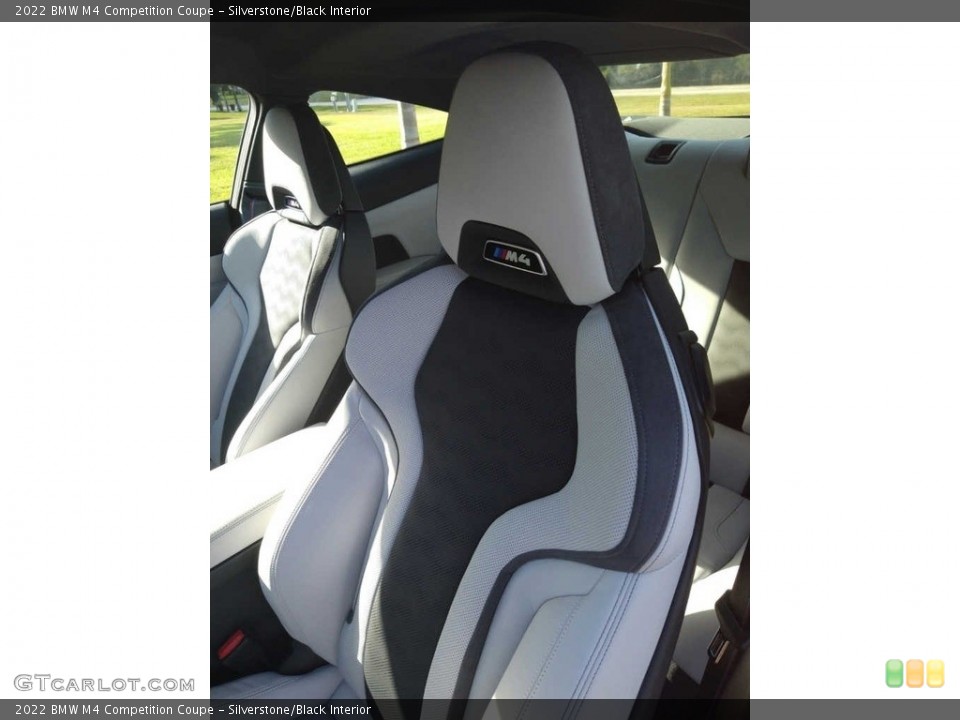 Silverstone/Black Interior Front Seat for the 2022 BMW M4 Competition Coupe #145140216