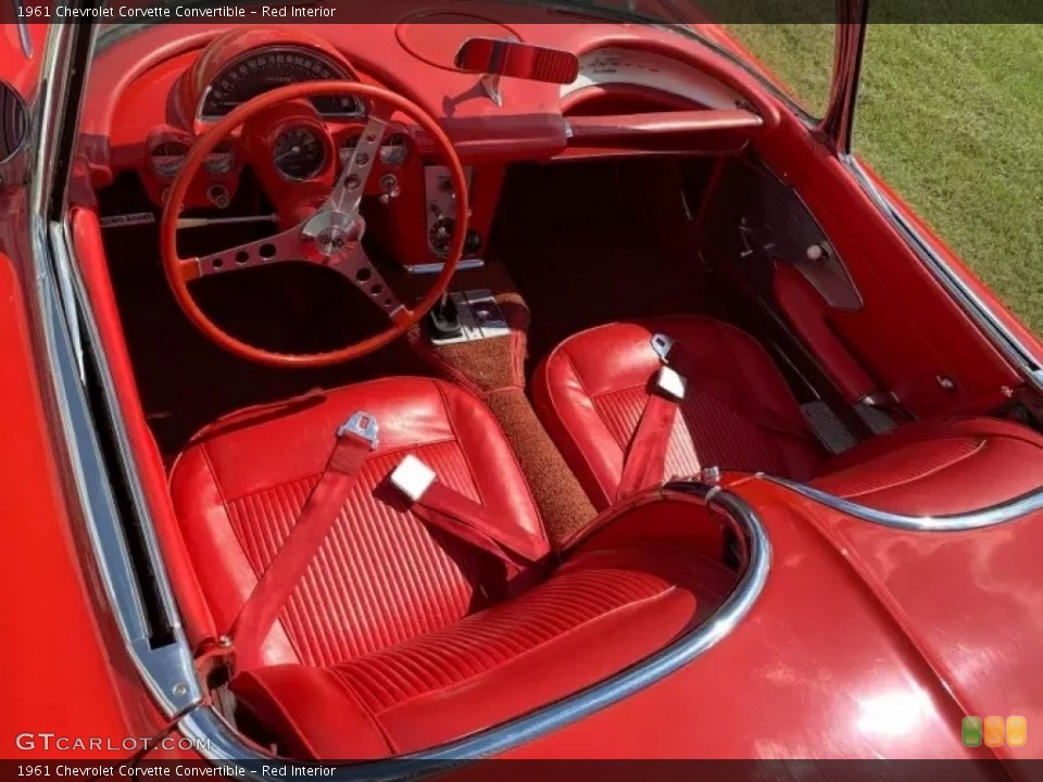 Red Interior Photo for the 1961 Chevrolet Corvette Convertible #145140681
