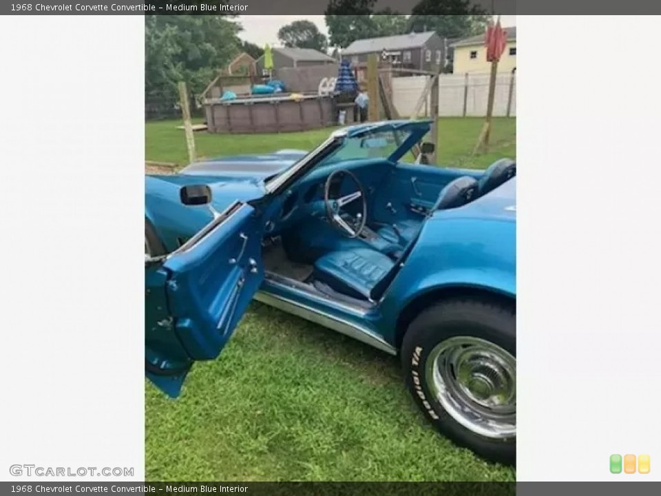 Medium Blue Interior Front Seat for the 1968 Chevrolet Corvette Convertible #145141473