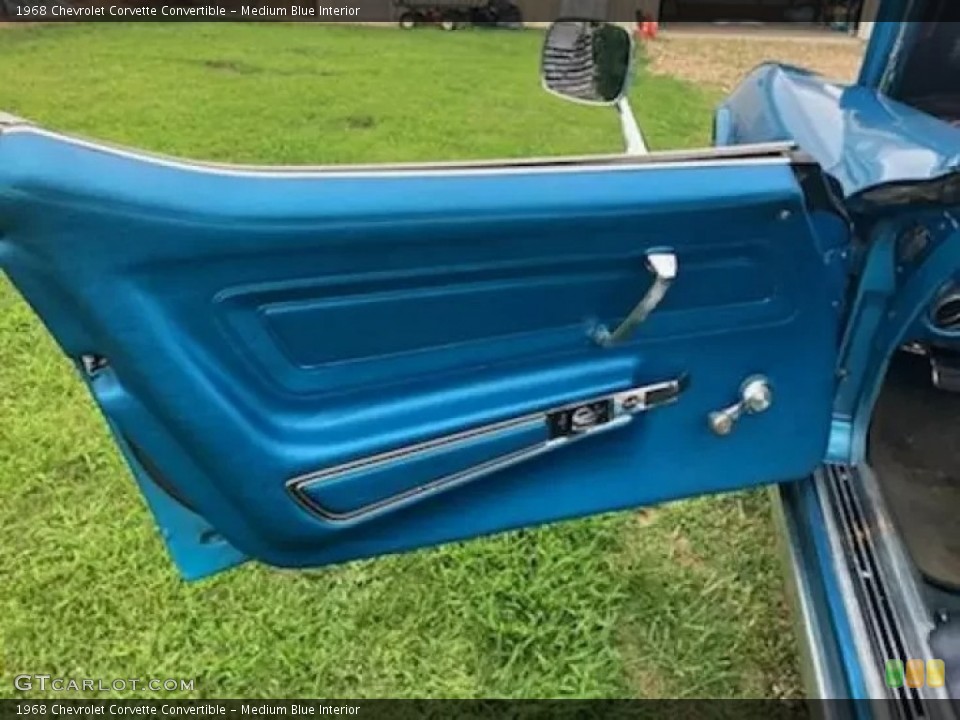 Medium Blue Interior Door Panel for the 1968 Chevrolet Corvette Convertible #145141497