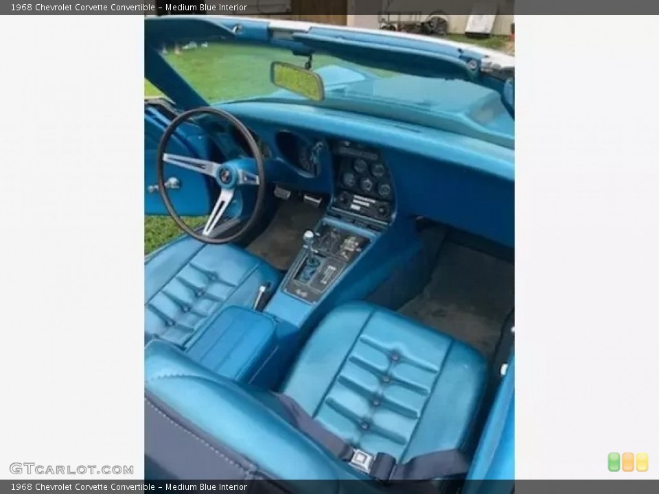 Medium Blue Interior Front Seat for the 1968 Chevrolet Corvette Convertible #145141593