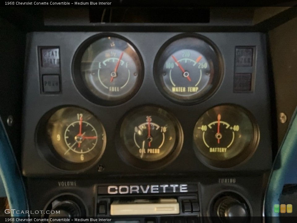 Medium Blue Interior Gauges for the 1968 Chevrolet Corvette Convertible #145141806
