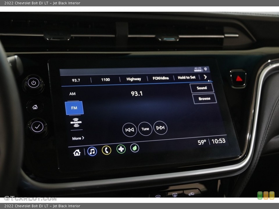 Jet Black Interior Controls for the 2022 Chevrolet Bolt EV LT #145143510
