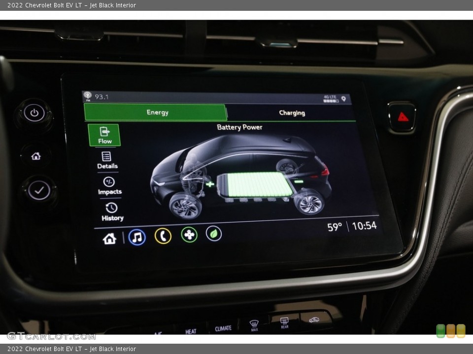 Jet Black Interior Controls for the 2022 Chevrolet Bolt EV LT #145143528