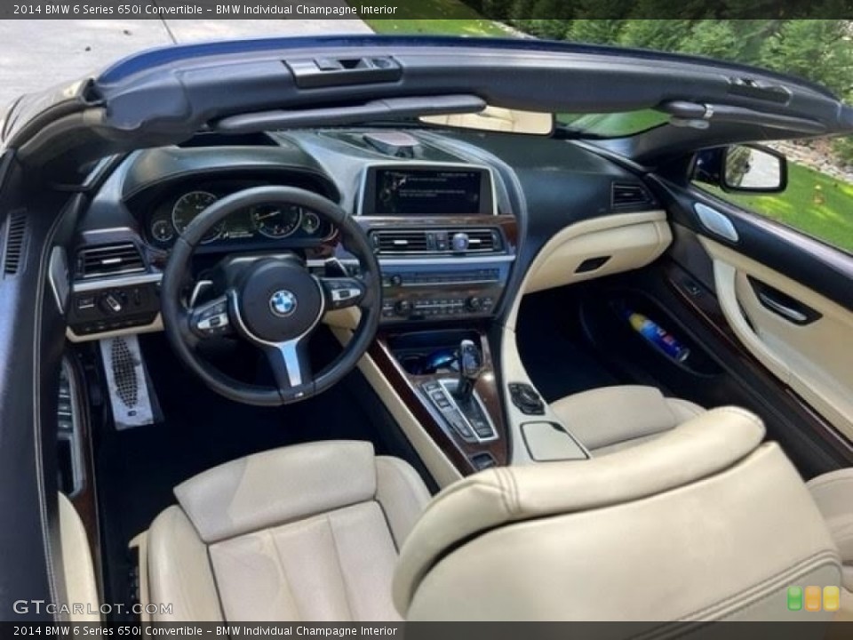 BMW Individual Champagne Interior Photo for the 2014 BMW 6 Series 650i Convertible #145147209
