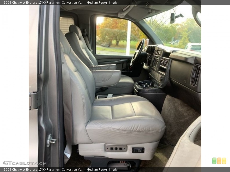 Medium Pewter Interior Front Seat for the 2008 Chevrolet Express 1500 Passenger Conversion Van #145150363