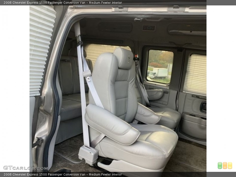 Medium Pewter Interior Rear Seat for the 2008 Chevrolet Express 1500 Passenger Conversion Van #145150372