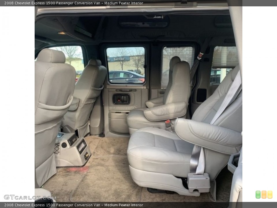 Medium Pewter Interior Rear Seat for the 2008 Chevrolet Express 1500 Passenger Conversion Van #145150378