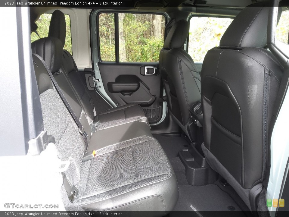 Black Interior Rear Seat for the 2023 Jeep Wrangler Unlimited Freedom Edition 4x4 #145151862