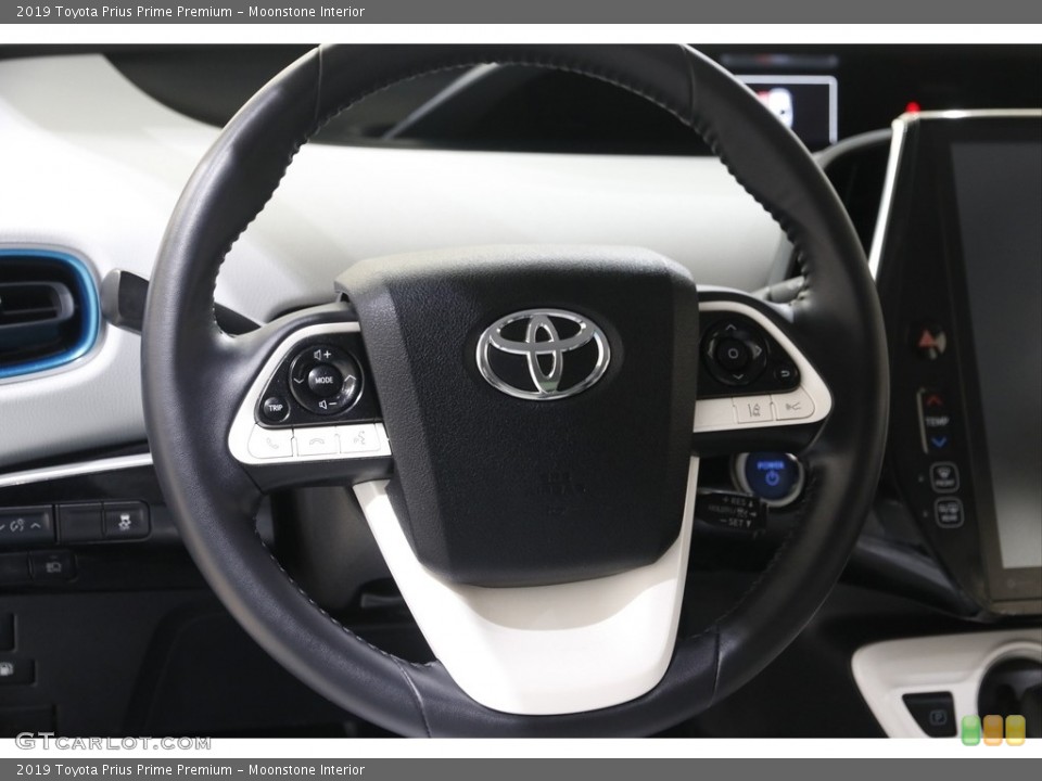 Moonstone Interior Steering Wheel for the 2019 Toyota Prius Prime Premium #145154431