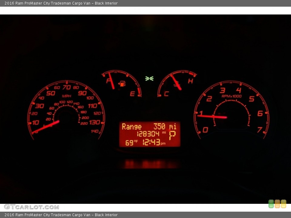 Black Interior Gauges for the 2016 Ram ProMaster City Tradesman Cargo Van #145156159