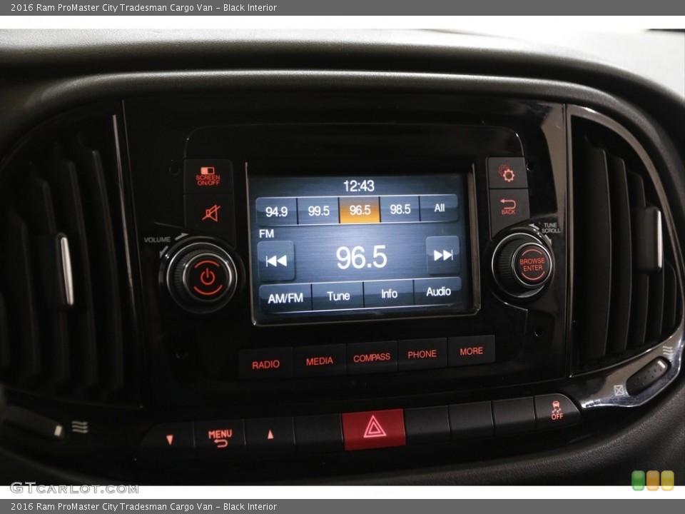 Black Interior Audio System for the 2016 Ram ProMaster City Tradesman Cargo Van #145156165