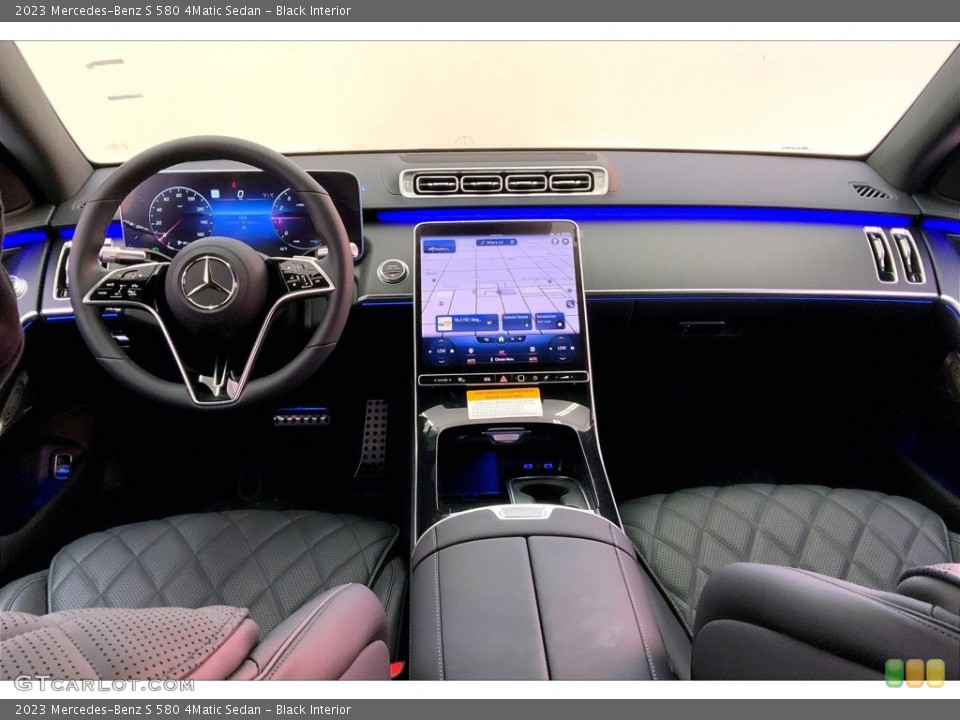 Black Interior Dashboard for the 2023 Mercedes-Benz S 580 4Matic Sedan #145156972