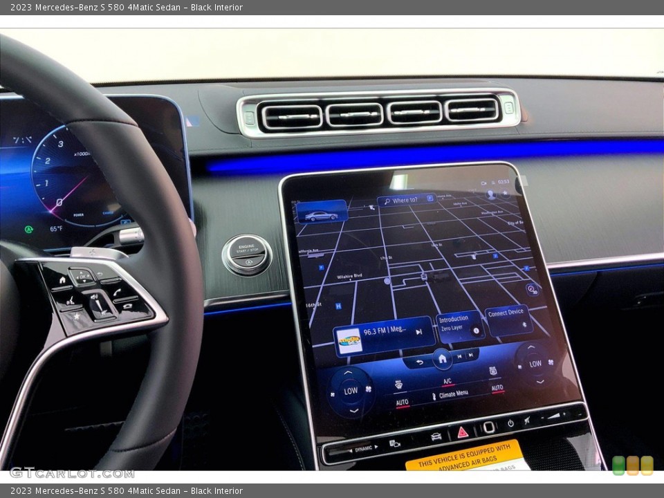Black Interior Navigation for the 2023 Mercedes-Benz S 580 4Matic Sedan #145156996